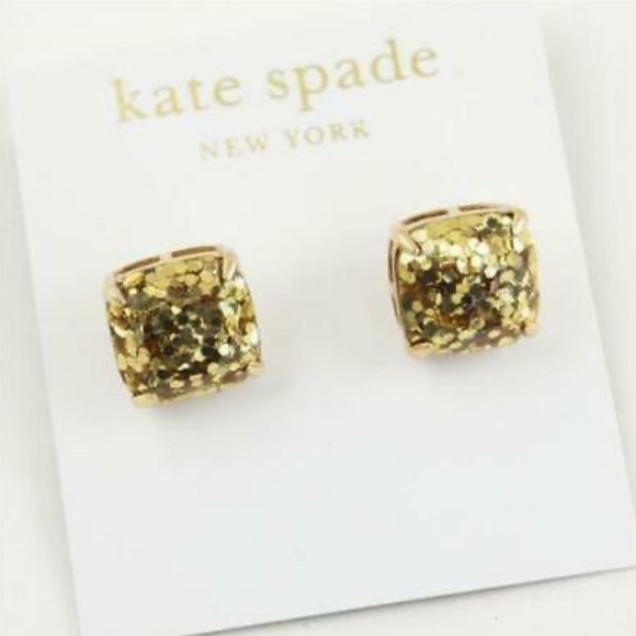 Kate Spade Gold Glitter Studs